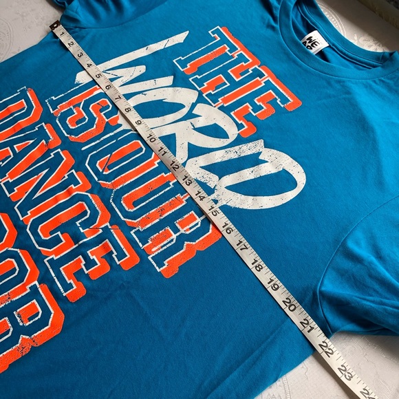 Zumba Wear Fitness Logo Graphics One Size Fits Most Blue T-Shirt Short Sleeves - Picture 7 of 15